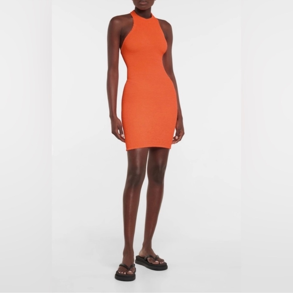 Hunza G Vibrant Orange Mini Dress